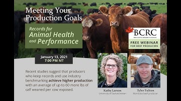 Meeting Your Production Goals: Records for Animal Health and Performance