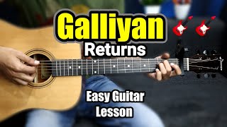 Galliyan Returns - Ek Villain Returns - Guitar Cover Lesson Chords Easy - Ankit Tiwari-Teri Galliyan