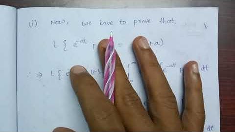 First Shifting Theorem || statement and proof ||