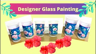 How to Paint on Glass | Designer Glass Painting | Sikha Crafts