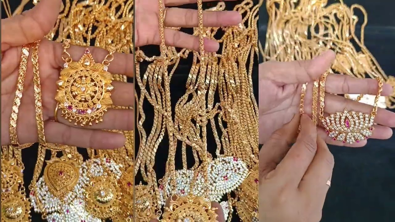 Micro gold new dollar chain # ad stone chain 