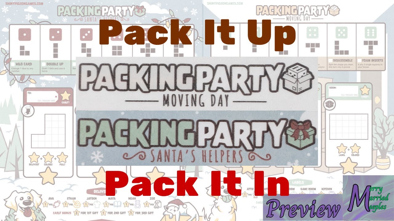 Анонс вечеринки по упаковке вещей — Помощники Санты и День переезда