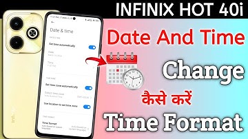 how to set time in infinix hot 40i 5g | infinix hot 40i 5g me time kaise change kare | time & date
