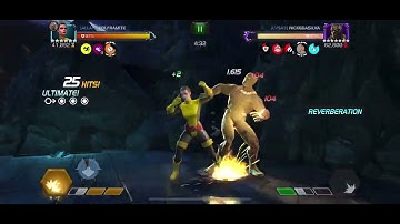 MCoC Negasonic Teenage Warhead vs Killmonger on node 14 (magic thief, ebb flow knock down)
