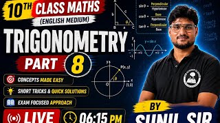 10TH CLASS MATHS|| ENGLISH MEDIUM || TRIGONOMETRY|| LIVE || PART 8 || BY SP SIR