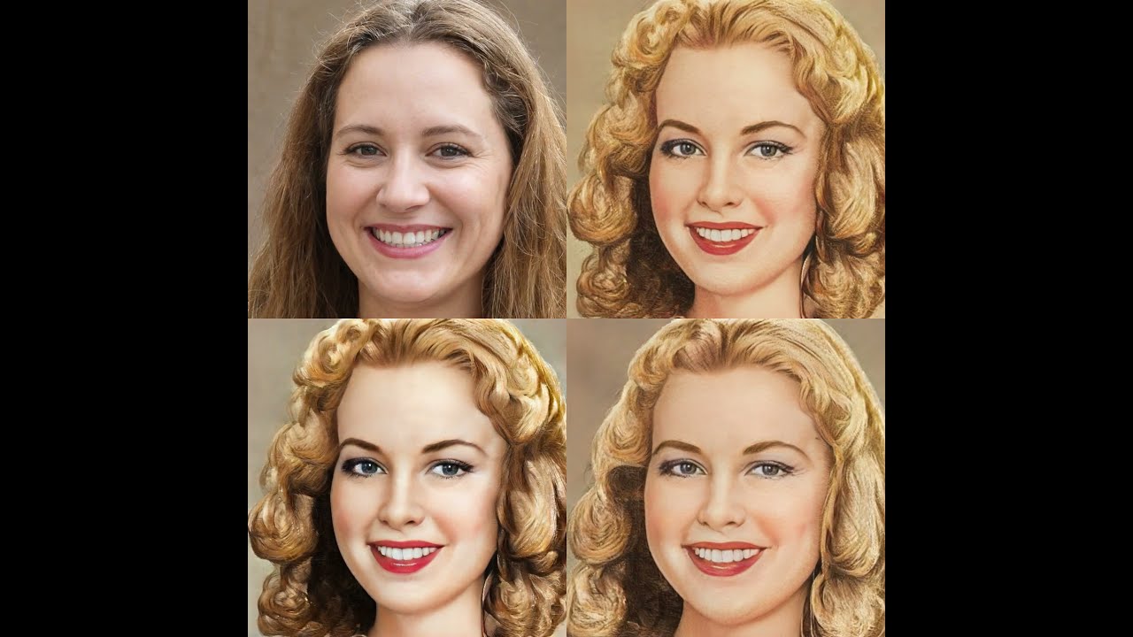 ML model makes faces look like Vintage magazine shots (SG2-ADA) - Take II