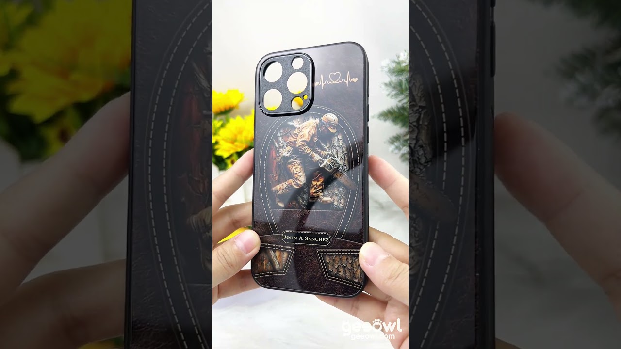 Arborist Custom Leather Pattern Printed Phone Case #geeowl #customizable #arborist