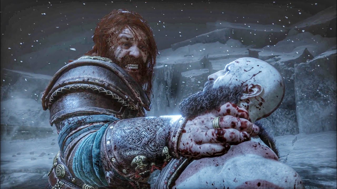 God of War Ragnarok – Тор против Кратоса. Полный бой с боссом | Когда Акс встречает Молота