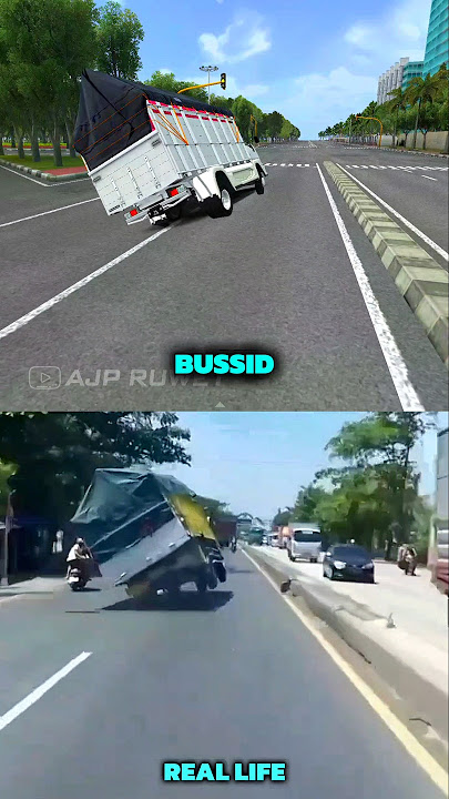 BUSSID VS REAL LIFE - TRUK OLENG #bussid #trukoleng #viralvideo