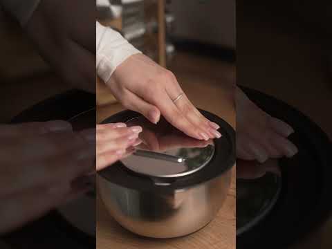 Набір мисок 5 шт з нержавіючої сталі з кришками терками 5 л 4 л 2.5 л 2 л 1.5 л Lugi, кухонний посуд готування зберігання, видео 1