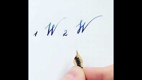 Capital "W" - Practice Fountain Pen Cursive Handwriting (Alphabet)