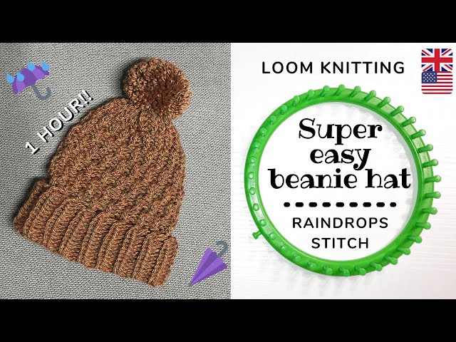 How to loom knit a hat (super easy for beginners) DIY TUTORIAL 