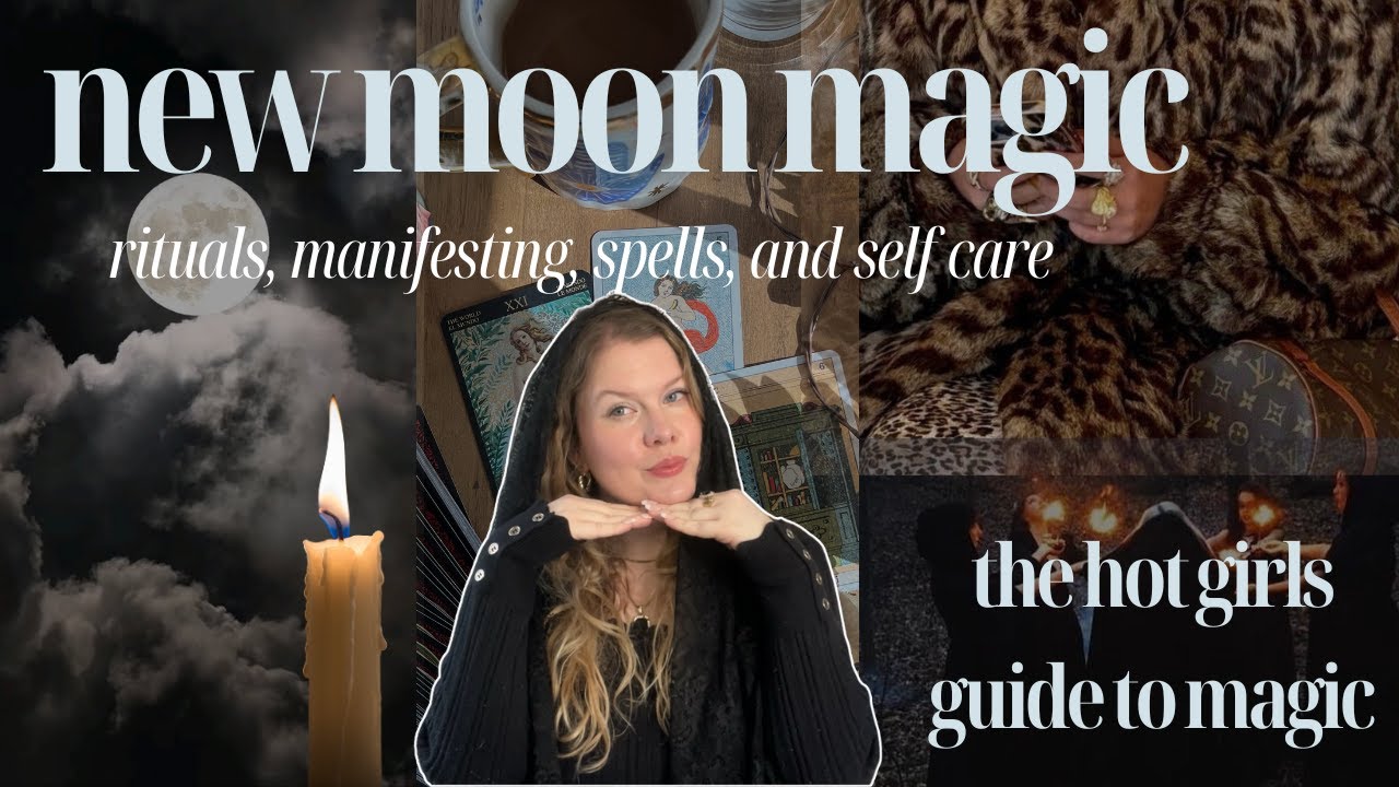 hot girl’s guide to new moon magic 🌙 rituals, manifesting, spells, and self care