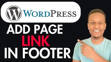 How To Add Page Link In Footer Wordpress