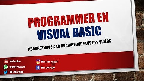 PROGRAMMER EN VISUAL BASIC : Creation et connection de la base des données Access Part 2