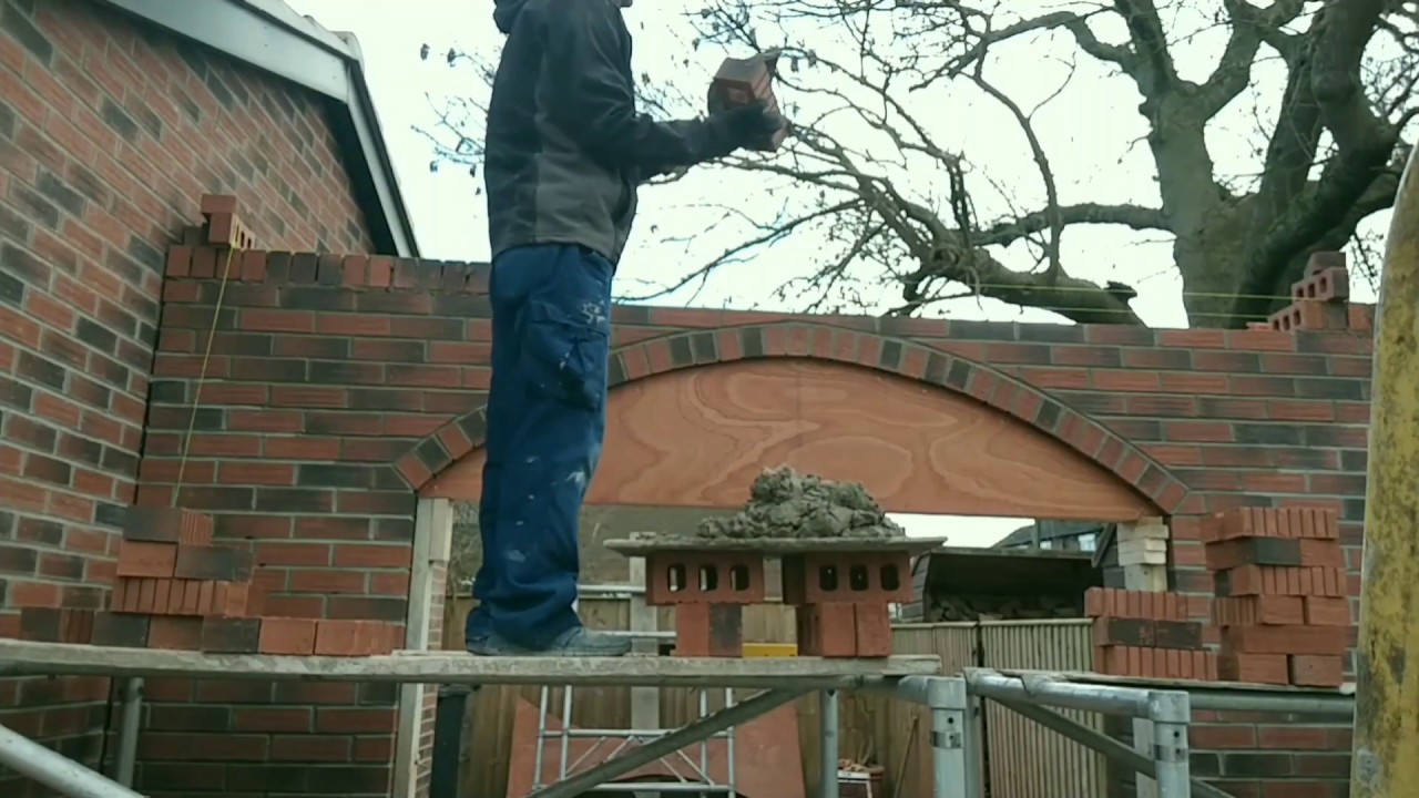 Brick arch build - YouTube