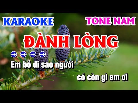 Karaoke Đành Lòng Tone Nam Bbm Nhạc Sống Trữ Tình Thanh Hải