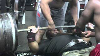 TOMMY HARRISON 825LBS BENCHPRESS ATTEMPT CB#2