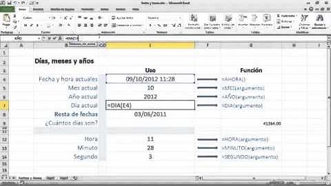 Excel Funciones de Fecha Mes, Año, Dia Video Curso Capítulo 5 Las Funciones 07
