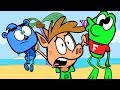 HobbyKids Find Secret Title Treasure at the Beach! HobbyKids Adventures Cartoon | Episode 3