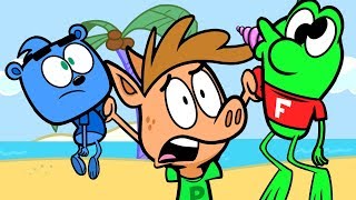hobbykids adventures cartoon episode 3 hobby kids quest for title treasure at mega byte beach