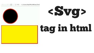 Svg tag in HTML//how to draw circle and rectangle in HTML//HTML tutorial for begginers//learn it 9M