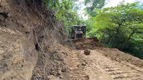 Forest Road Clearing by a CAT D6R XL Bulldozer With Extraordinary Skills