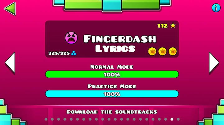 Fingerdash Lyrics! #geometrydash #fingerdash #lyrics