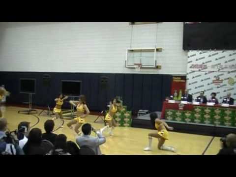 Cleveland Cavalier Girls Dance Team performs at Ca...