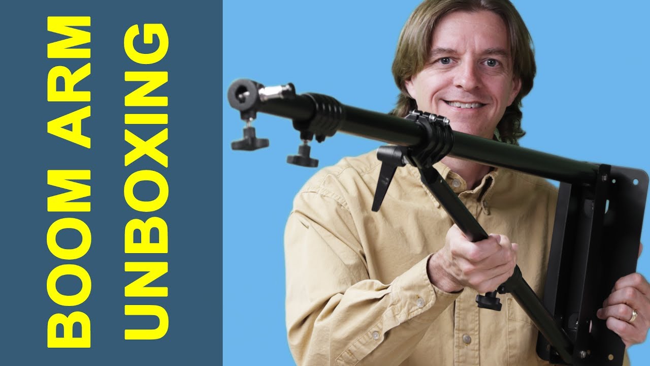 Unboxing an Impact 7' wallmounted boom arm for photography studio