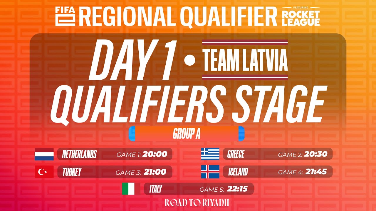 Latvijas Rocket League izlases spēles | FIFAe Regional Qualifier | 1. diena