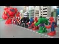 Spiderman 10 Super Heroes Hulkbuster ride toys play 스파이더맨 10명 슈퍼 히어로 헐크버스터 타기 장난감 놀이