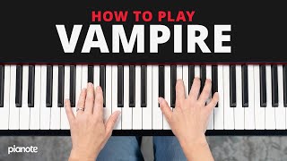 How To Play 'Vampire' by Olivia Rodrigo (Easy Piano Tutorial)