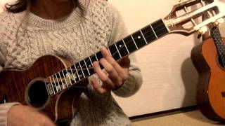 Video thumbnail of "旅立ちの日に (ukulele)"