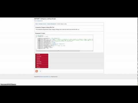 ASP.NET Category Listing & Management Script 2.0