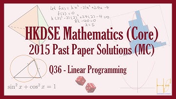 HKDSE 2015 Maths Core Paper 2(MC) Past Paper Solutions - Q36 (Linear Programming)(線性規劃)