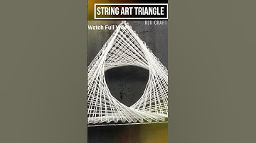 How To Make string Art |Wall Decor Ideas | String Art Triangle|Geometric Shape String Art.#shorts