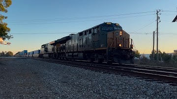 CSX 3266 Leads CSX I138-01 NB Intermodal Train Thru Florence SC With Female Conductor 