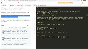 leetcode 947. Most Stones Removed with Same Row or Column - identify connected components then count