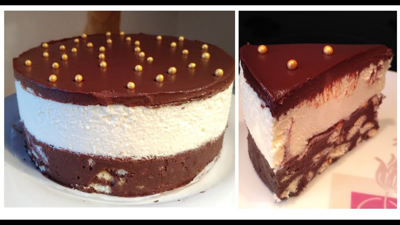 gateau chocolat noir nappage chocolat blanc