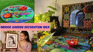 Easy Indoor Garden Decoration Ideas || 3D lotus & Pond Painting || 10K Giveaway Results