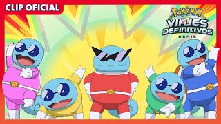 El espectáculo del Escuadrón de Bomberos Squirtle | Serie Viajes Definitivos Pokémon | Clip oficial