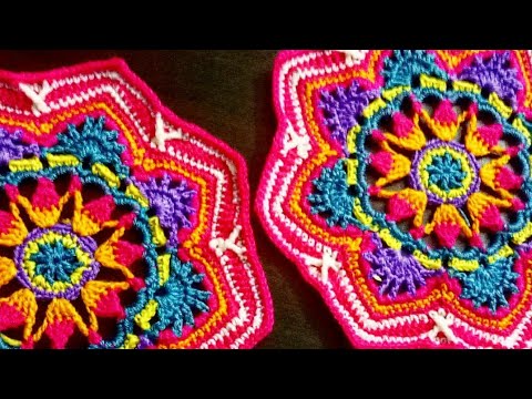 Persian Tile (part 1) How To Make Crochet Persian Tile - YouTube
