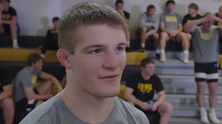 Cullan Schriever (Iowa), at 2022 Iowa Wrestling Media Day