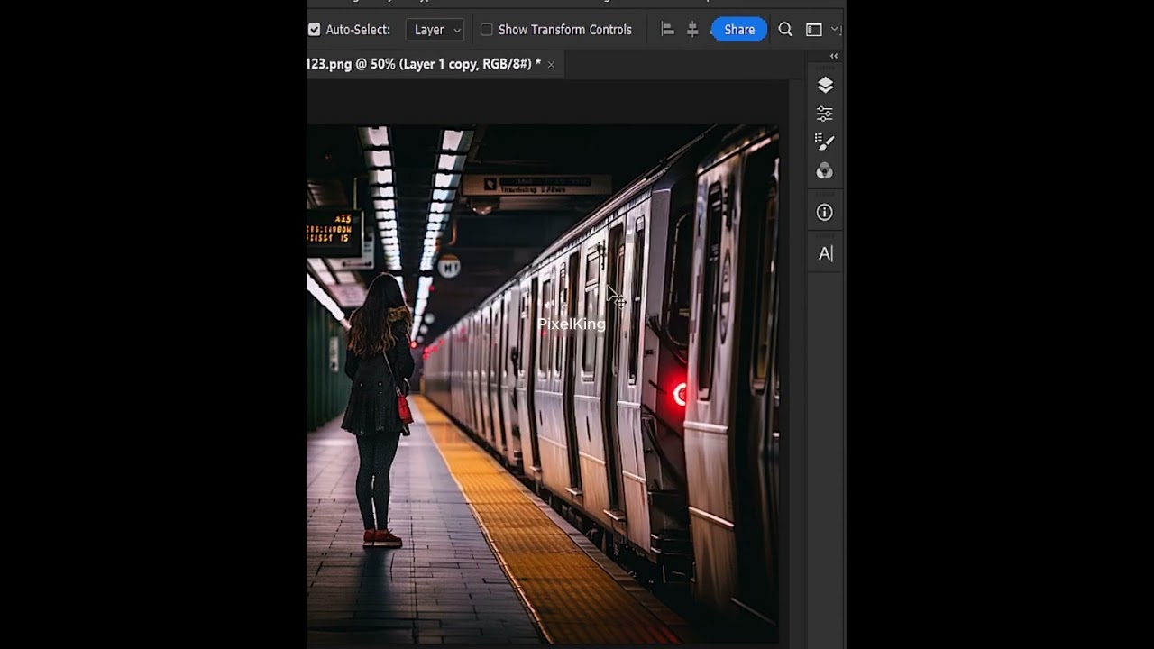how to move standing train with radial blur tool in photoshop 2024 #shorts #shorts  #photoshoptips