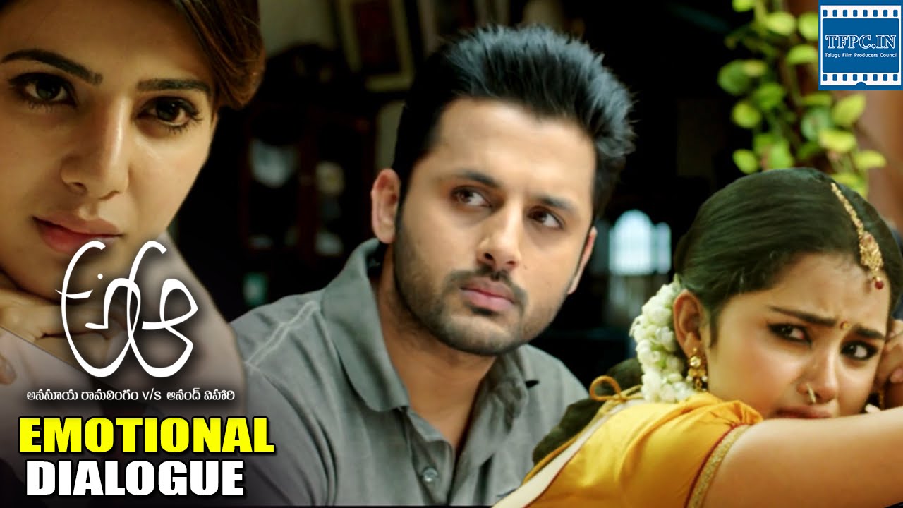 A Movie Emotional Dialogue Promo Nithiin Samantha Tfpc Youtube