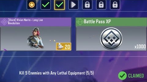 Call Of Duty Mobile Kill 5 Enemies with Any Lethal Equipment Task Complete