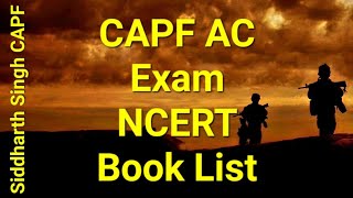 NCERTs for CAPF AC by Siddharth Singh CAPF