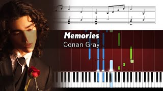 Conan Gray - Memories - ACCURATE Piano Tutorial + SHEETS Resimi