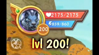 Reaching level 200 on a lion! :D